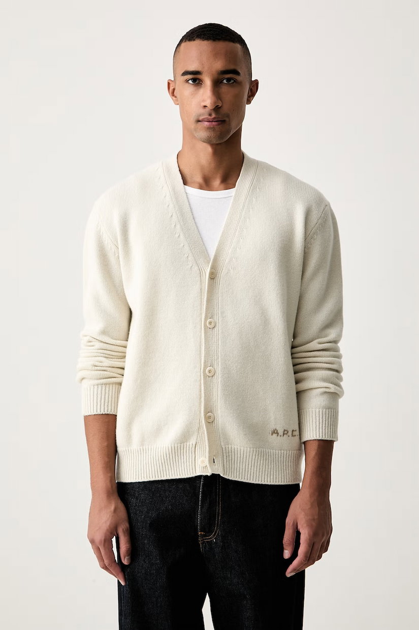A.P.C. cardigan pentru bărbați din lână kevin