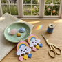 Cercei FSL Curcubeu  broderie 3D, handmade