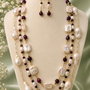 SET~LUXURIOUS BAROQUE~perle baroc,perle cultura,jad,hematit electroplacat,accesorii placate cu aur,inox