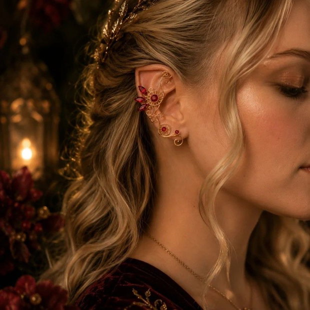 Cercel ear cuff Fire Sprite