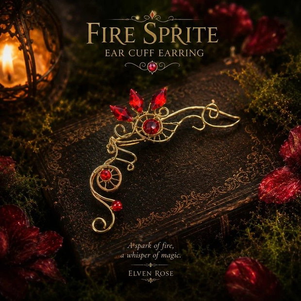 Cercel ear cuff Fire Sprite