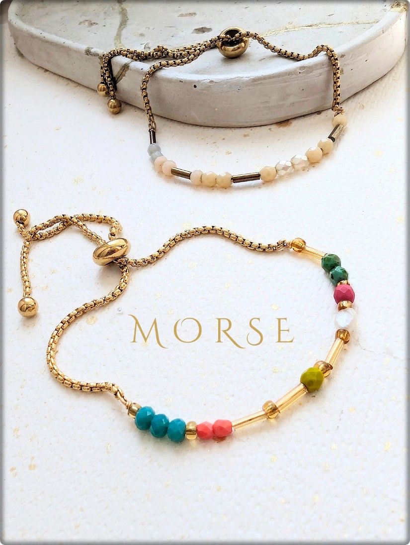 Brățară personalizată Morse, mesaj secret în cod Morse, bijuterie unicat