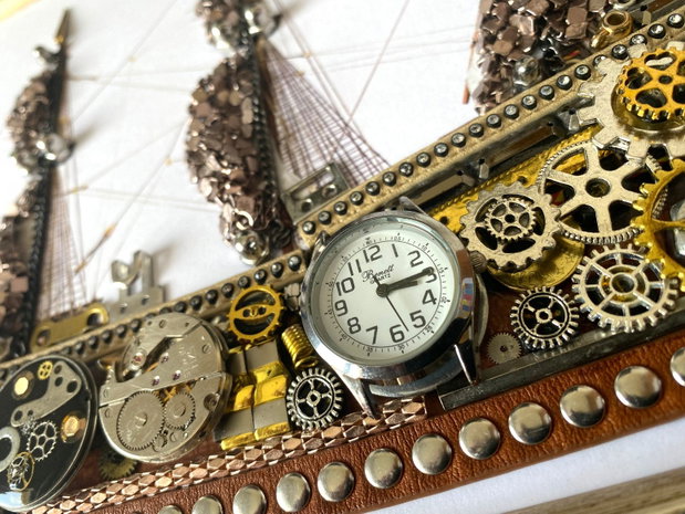 Corabie vintage Cod M 645・Cadouri zile de nastere・Cadouri personalizate・Arta steampunk