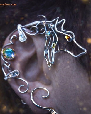 Cercel ear wrap Celestial Wolf