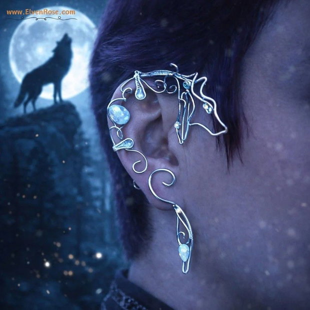 Cercel ear wrap Celestial Wolf