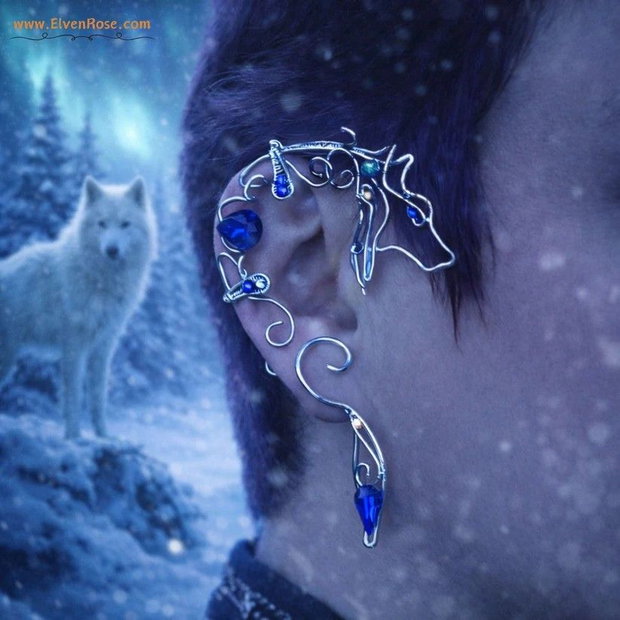 Cercel ear wrap Celestial Wolf