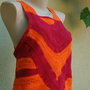 ~bluză damă~orange~hand made~unicat~