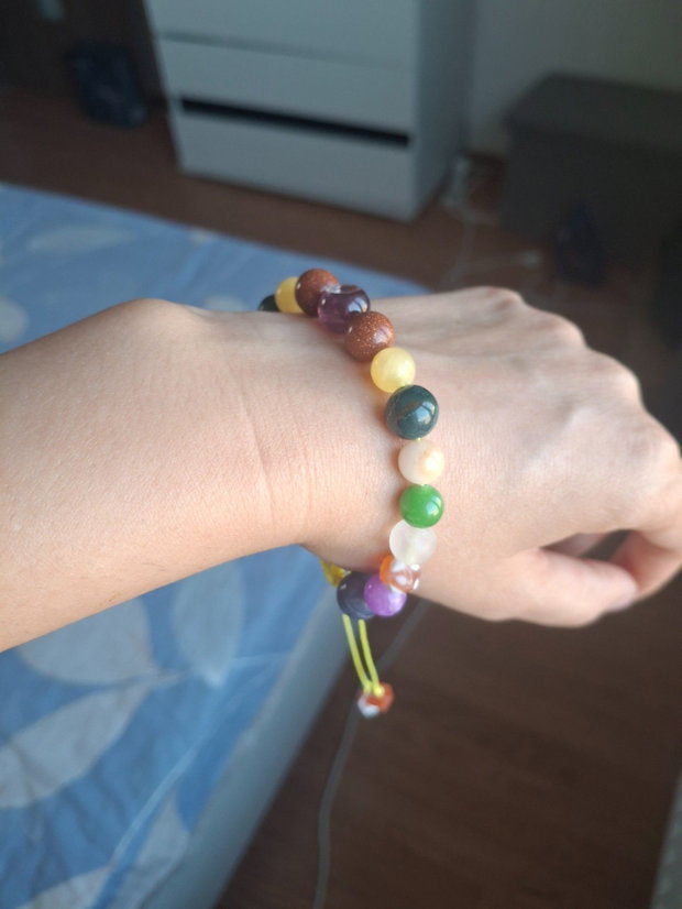 Set bijuterii handmade din pietre semiprețioase naturale - Lepidolit, Piatra Soarelui, Aventurin