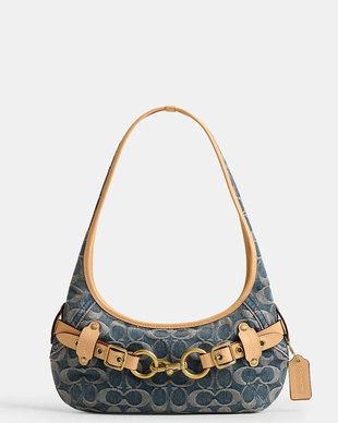 Coach hobo bag pentru femei din denim Belted Ergo Shoulder Bag 26