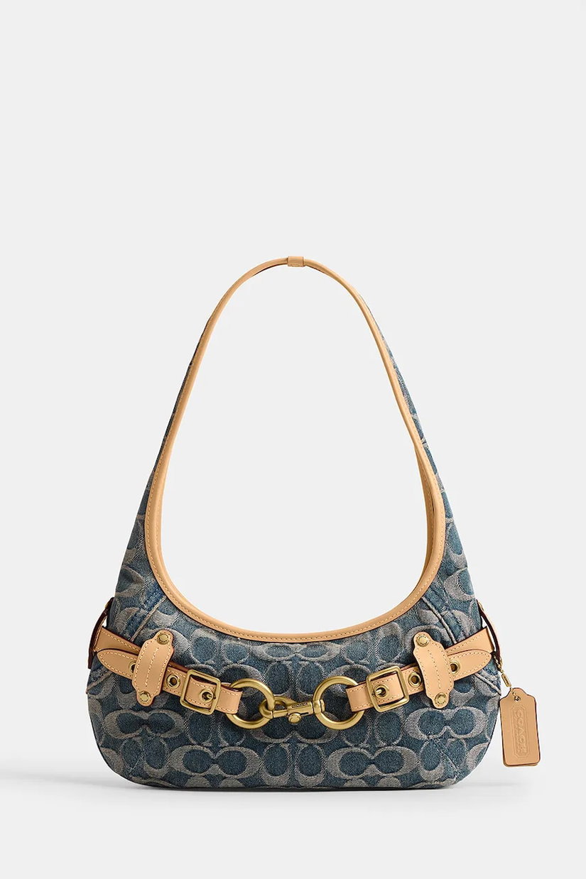 Coach hobo bag pentru femei din denim Belted Ergo Shoulder Bag 26