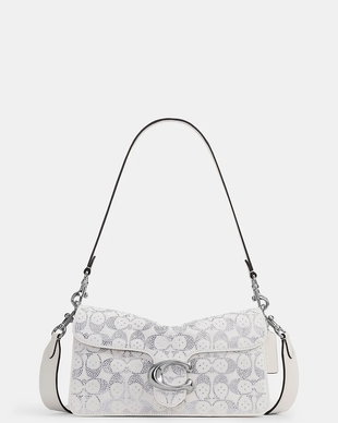 Coach geantă crossbody pentru femei din denim Soft Crystal Denim Tabby Shoulder Bag 26