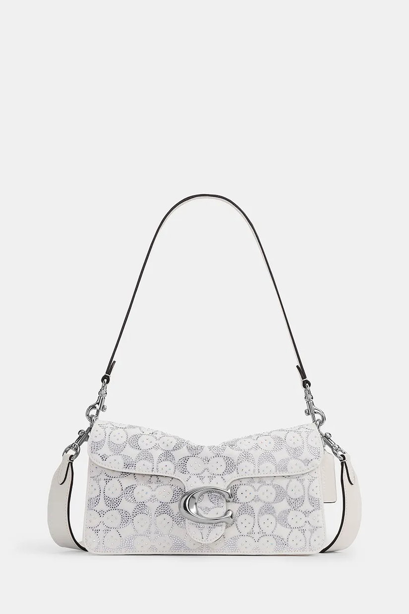Coach geantă crossbody pentru femei din denim Soft Crystal Denim Tabby Shoulder Bag 26