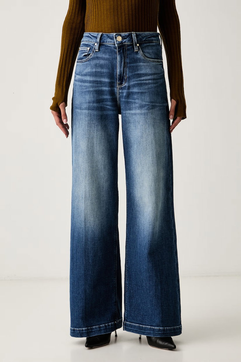 Guess blugi wide leg pentru femei BELLAGIO