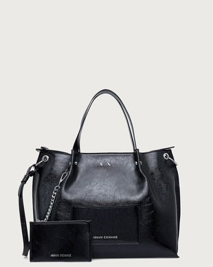 Armani Exchange geantă shopper pentru femei cu imitație de piele