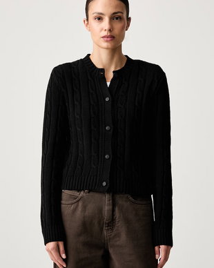 HUGO Blue cardigan pentru femei cu bumbac Sbradina_B