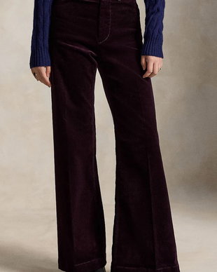 Polo Ralph Lauren pantaloni evazați flare pentru femei cu bumbac