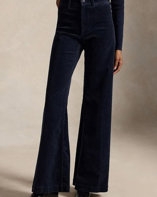 Polo Ralph Lauren pantaloni evazați flare pentru femei cu bumbac