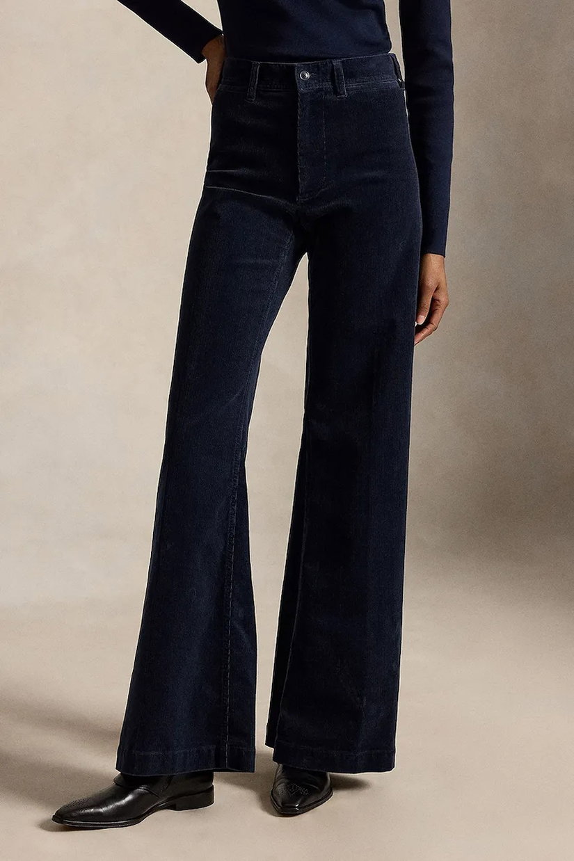 Polo Ralph Lauren pantaloni evazați flare pentru femei cu bumbac