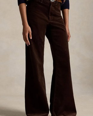 Polo Ralph Lauren pantaloni evazați flare pentru femei cu bumbac