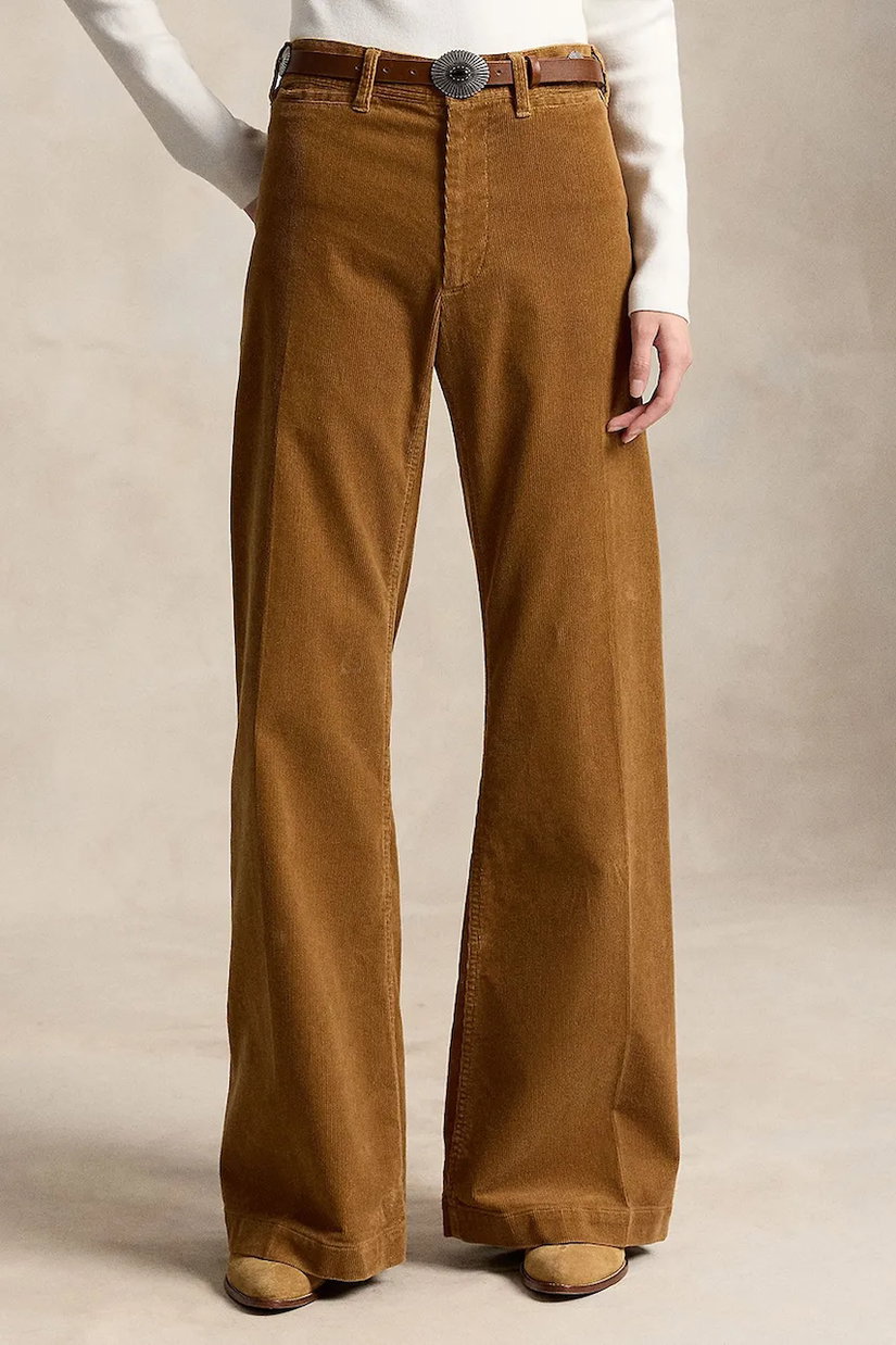 Polo Ralph Lauren pantaloni evazați flare pentru femei cu bumbac