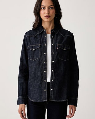 Levi's cămașă de damă din denim HERITAGE WESTERN DENIM
