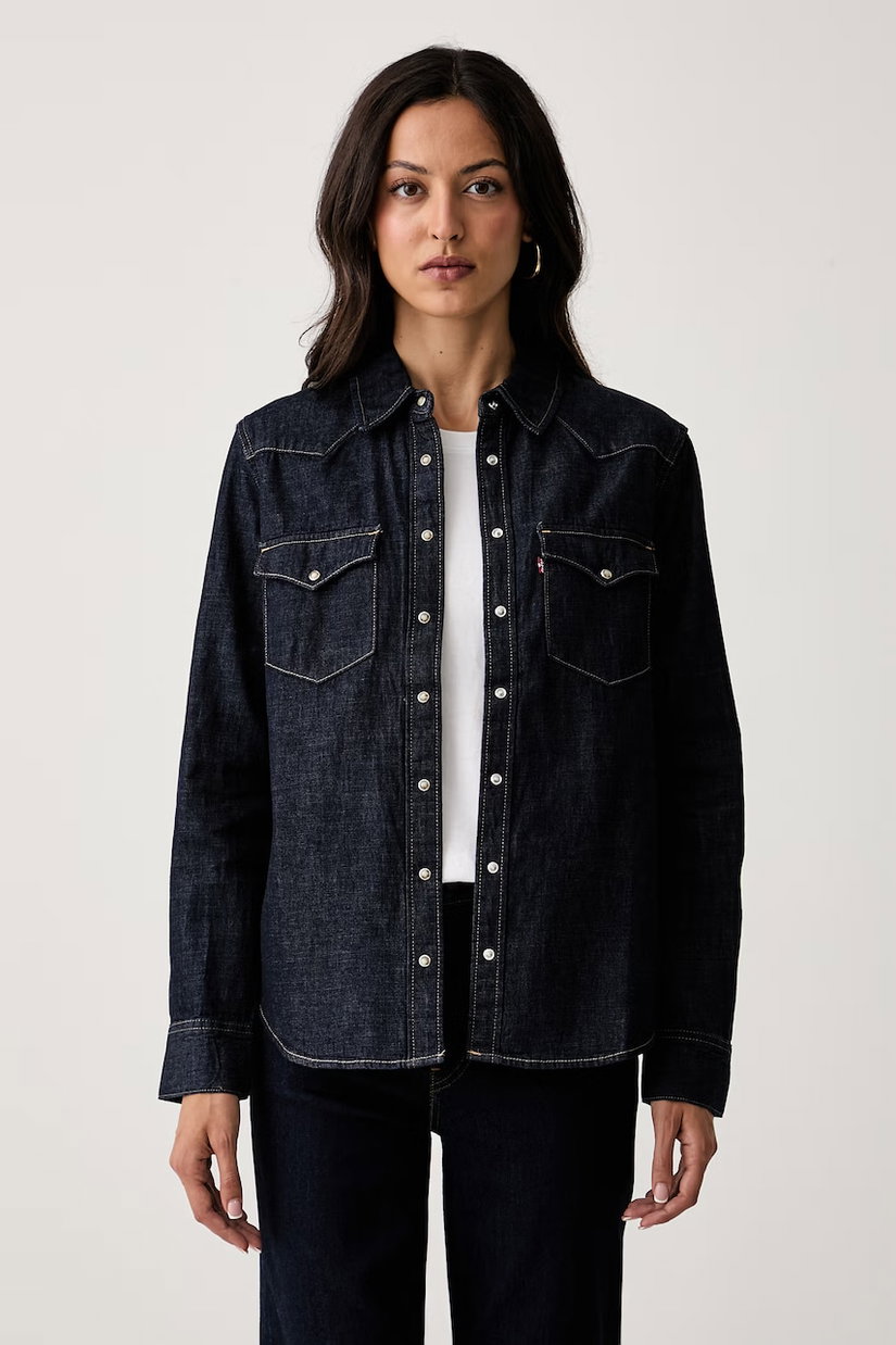 Levi's cămașă de damă din denim HERITAGE WESTERN DENIM