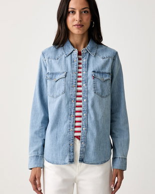 Levi's cămașă de damă din denim HERITAGE WESTERN DENIM