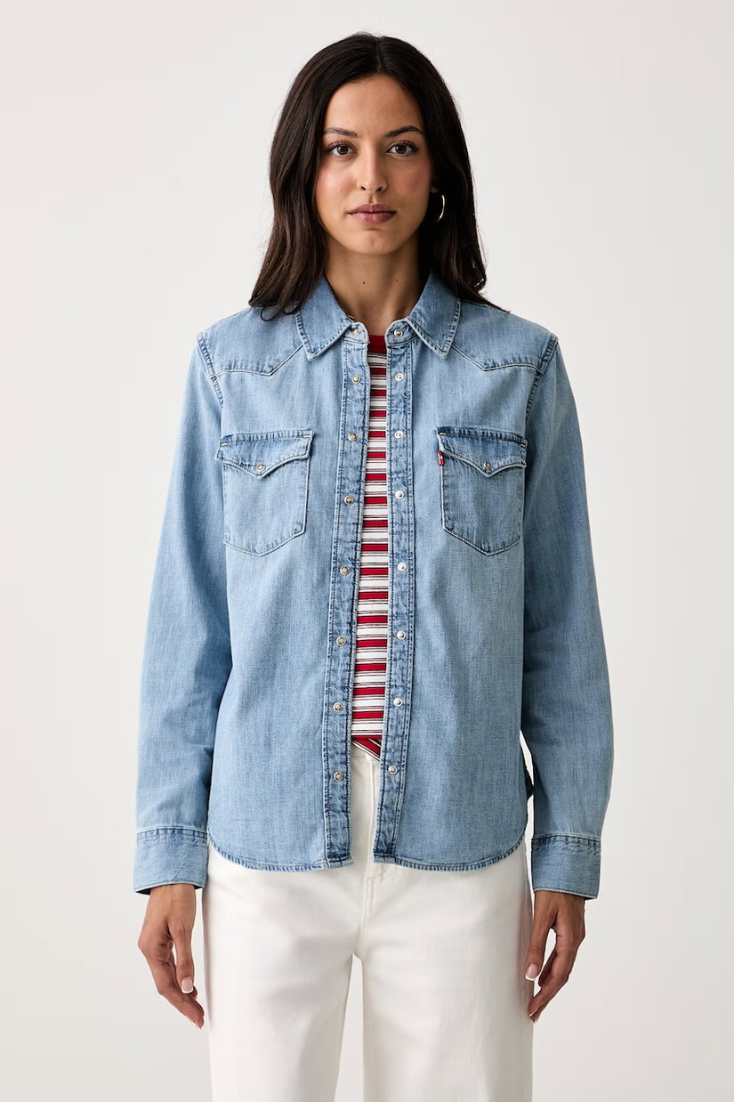Levi's cămașă de damă din denim HERITAGE WESTERN DENIM
