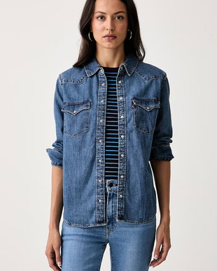 Levi's cămașă de damă din denim HERITAGE WESTERN DENIM
