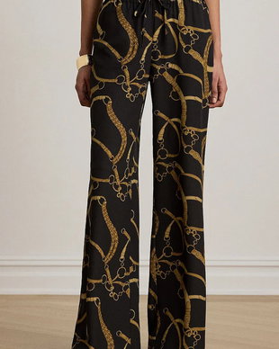 Lauren Ralph Lauren pantaloni wide leg pentru femei