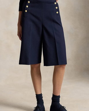 Polo Ralph Lauren pantaloni culottes pentru femei cu amestec de lână