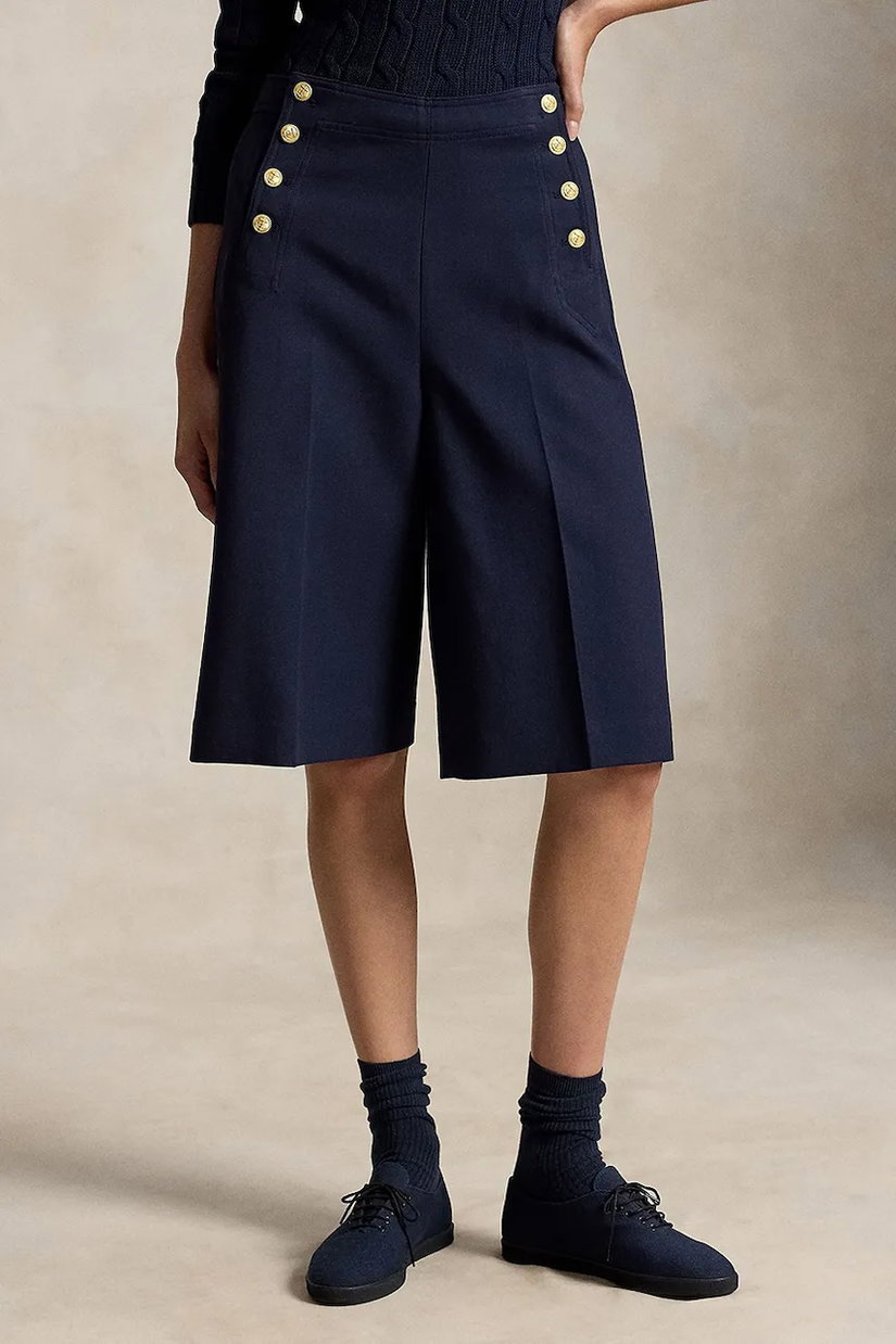 Polo Ralph Lauren pantaloni culottes pentru femei cu amestec de lână