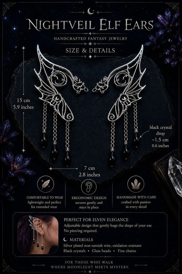 Cercei urechi de elf Nightveil