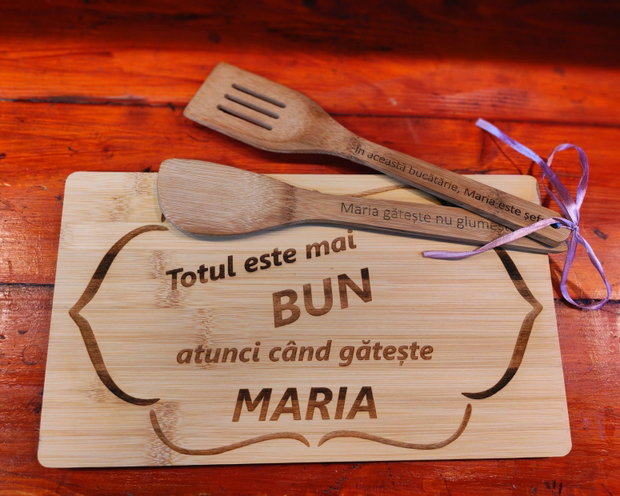 Set personalizat tocator cu 2 ustensile