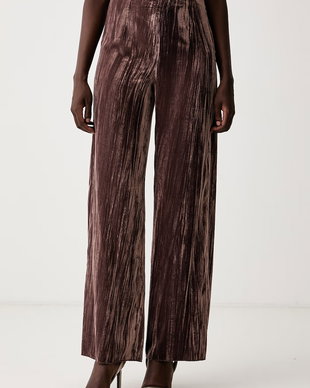 Marella pantaloni straight pentru femei din velur Emme by Marella
