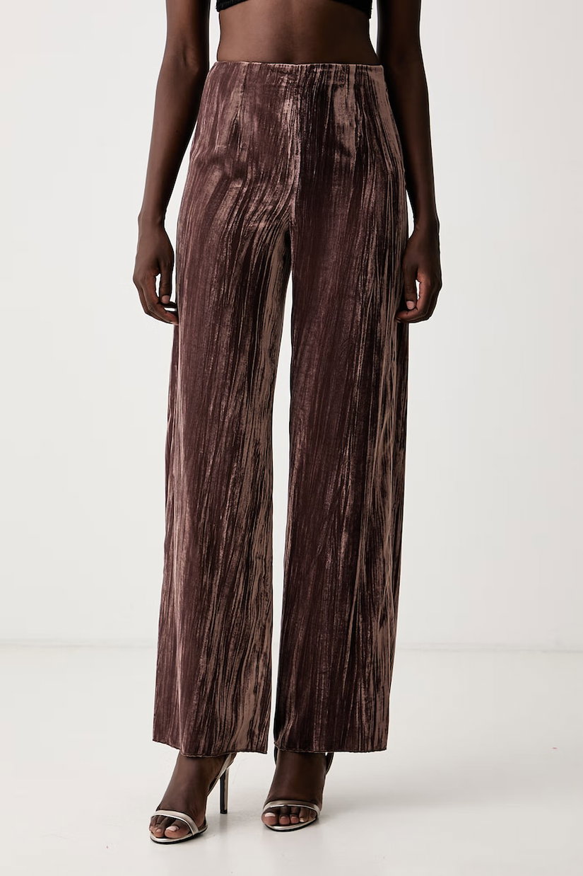 Marella pantaloni straight pentru femei din velur Emme by Marella