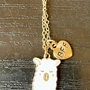 Lănțișor BFF cu pandantiv Alpaca  53 cm Auriu