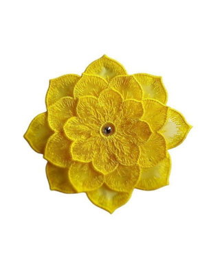 Brosa Dalie Brodata pe Organza