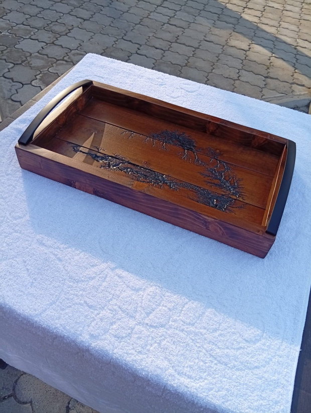 Tava decorativa din lemn