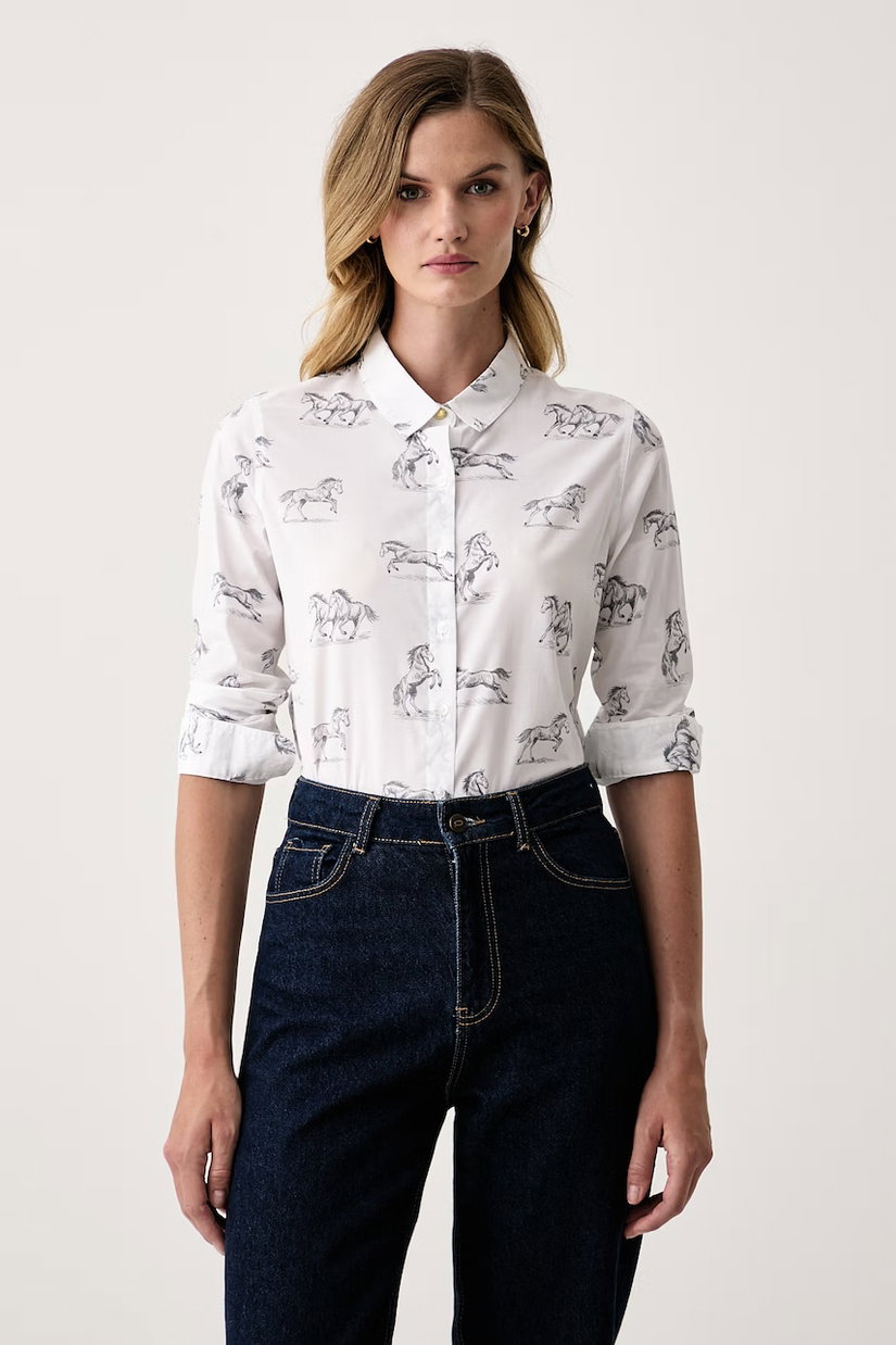 Barbour cămașă pentru femei cu bumbac Safari