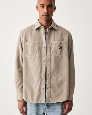 Tommy Jeans cămașă pentru bărbați din catifea reiată