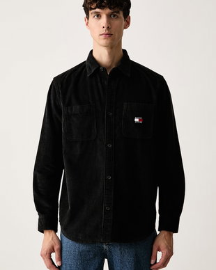 Tommy Jeans cămașă pentru bărbați din catifea reiată
