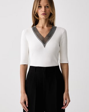 DKNY pulover pentru femei cu vâscoză