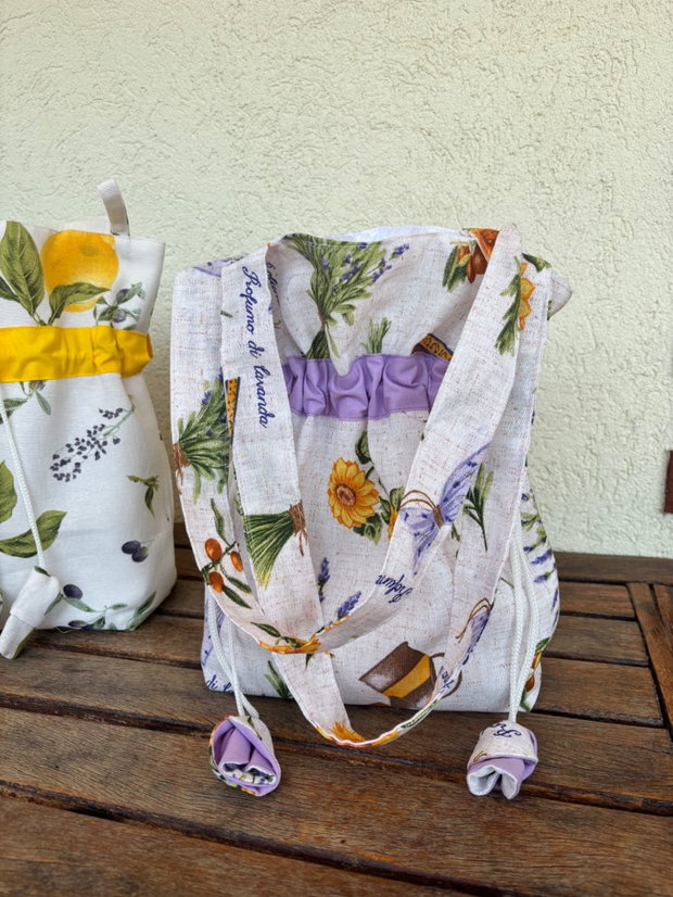 Geantă textilă handmade din bumbac