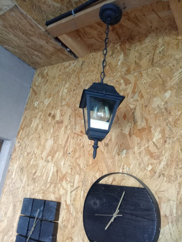 Felinar rustic-industrial vopsit negru mat | Rustik Light