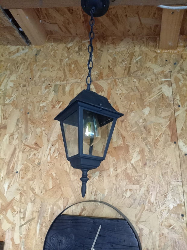 Felinar rustic-industrial vopsit negru mat | Rustik Light