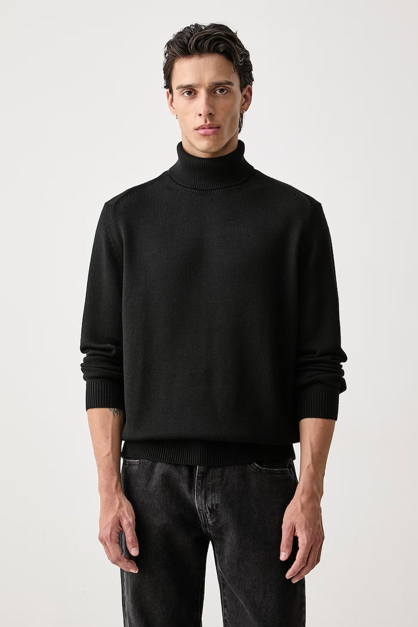 Armani Exchange pulover cu guler înalt pentru bărbați cu lână