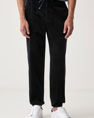 Armani Exchange pantaloni pentru bărbați din catifea reiată