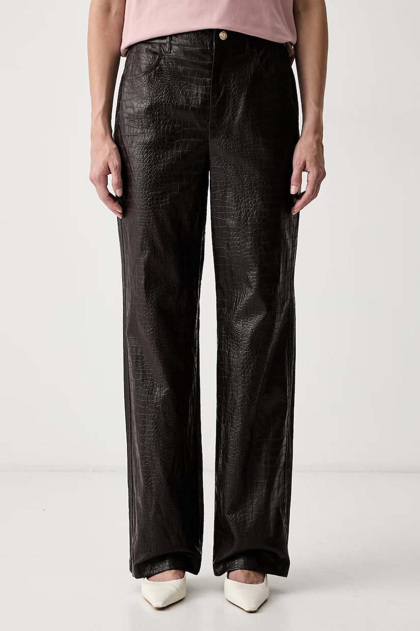 iBlues pantaloni straight pentru femei din imitație de piele IBLLEGNO