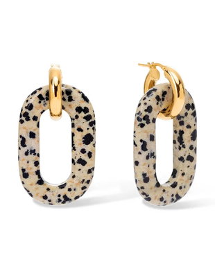 BERRIES pentru femei argint placat cu aur jasp Duo Freckles MAXI Earrings